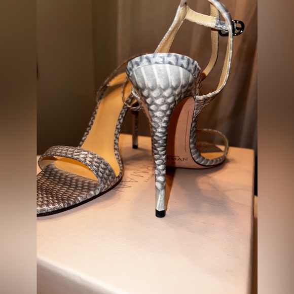 Alexandre Birman Santine Snakeskin Sandals - Picture 3 of 6
